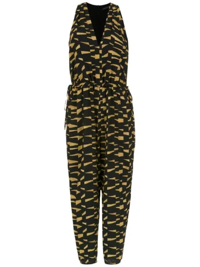 Shop Andrea Marques Printed Jumpsuit - Black