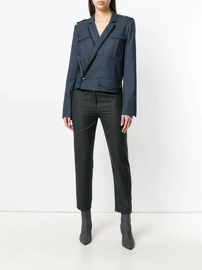 Shop A.f.vandevorst Classic Fitted Jacket In Blue