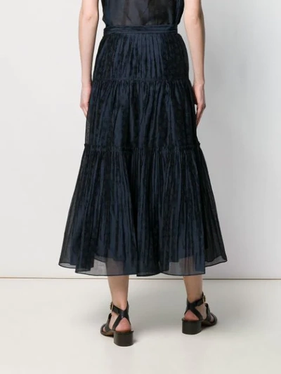 Shop Ulla Johnson Flared Midi Skirt - Blue