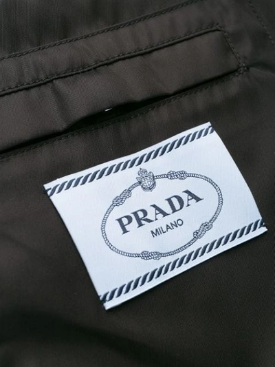 Shop Prada Technical Waterproof Parka In F0002 Black