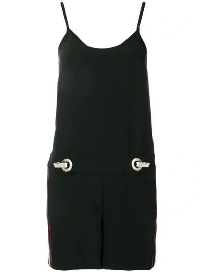 Shop Versace Jeans Sleeveless Shift Playsuit In Black