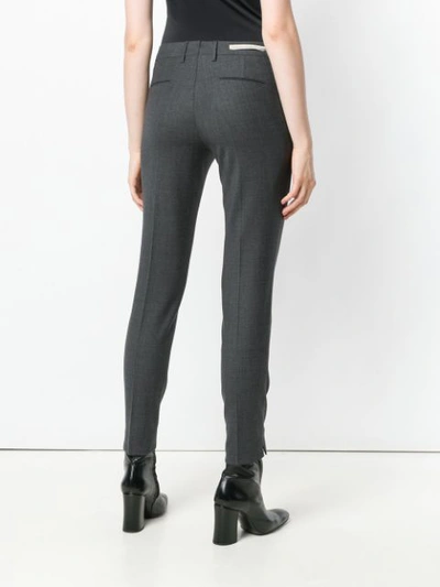 Shop Berwich Laura Creased Skinny Trousers - Grey