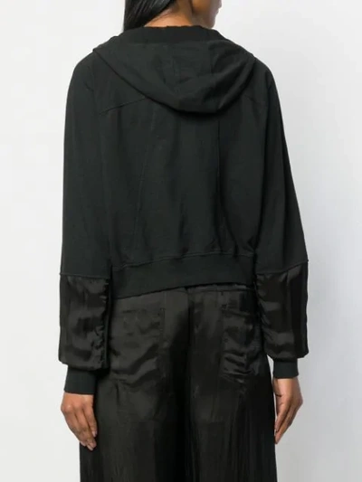 Shop Andrea Ya'aqov Classic Zipped Hoodie In Black