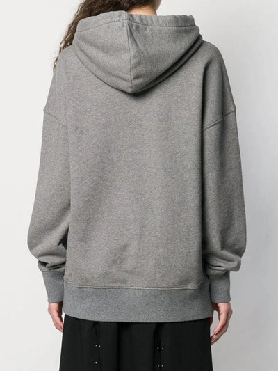 Shop Givenchy Logo Patch Hoodie In Grey