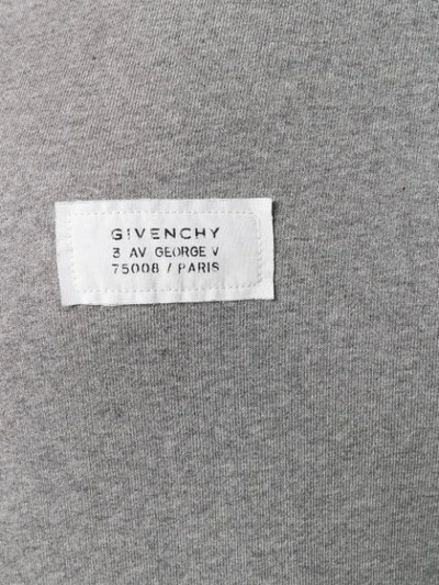 Shop Givenchy Logo Patch Hoodie In Grey