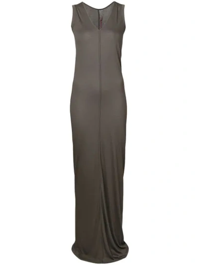 Shop Rick Owens Lilies V-neck Maxi Dress - Grey