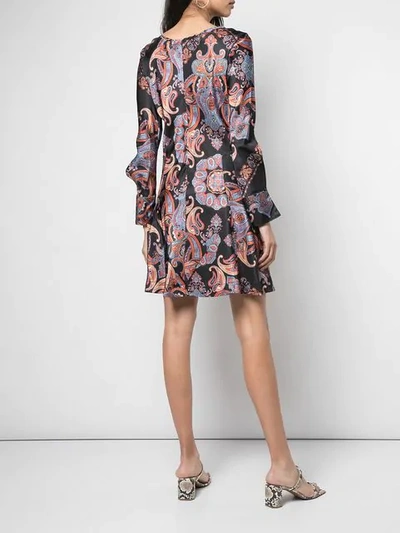 Shop Chloé Kleid Mit Paisley-print - Schwarz In Black