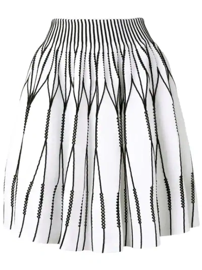 Shop Antonino Valenti Panelled Scuba Skirt In White