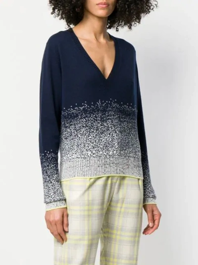 Shop Barrie Cashmere V-neck Sweater In Blue