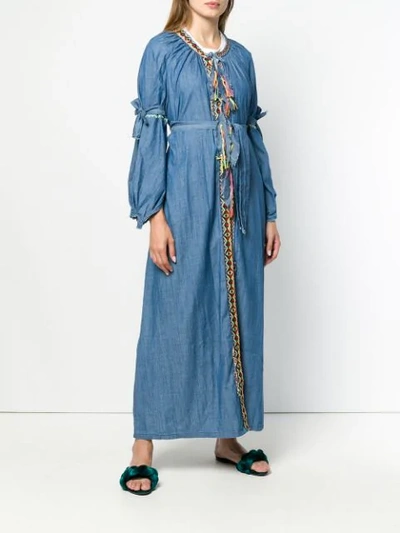Shop Anjuna Aida Oversized Denim Kimono - Blue