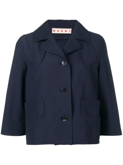 Shop Marni Double-breasted Jacket - Blue