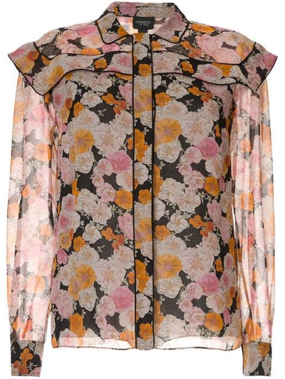 Shop Giambattista Valli Floral Print Blouse In Multicolour