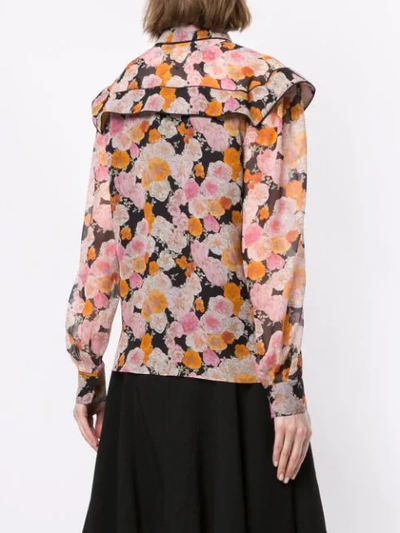 Shop Giambattista Valli Floral Print Blouse In Multicolour