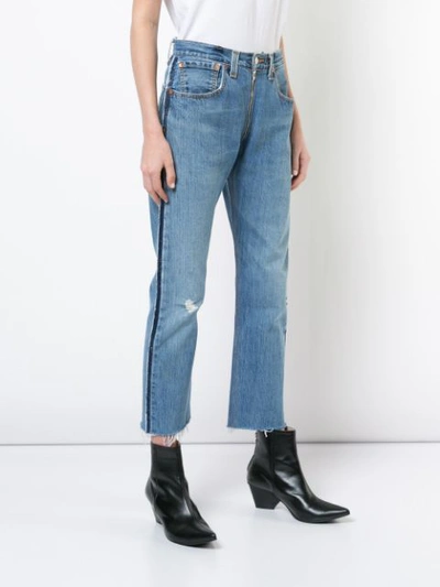 Shop Re/done Cropped Skinny Jeans In Blue