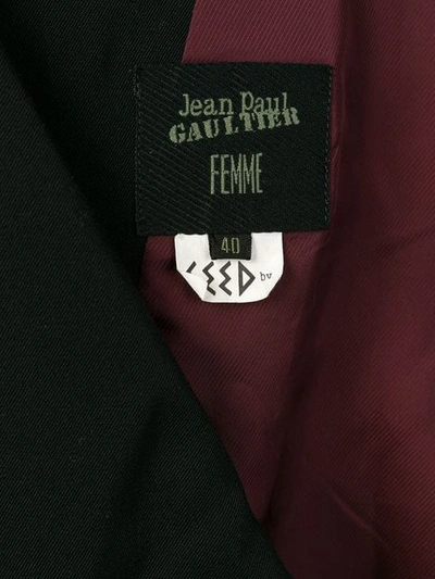 Pre-owned Jean Paul Gaultier Vintage Ribbed Waist Blazer In Black
