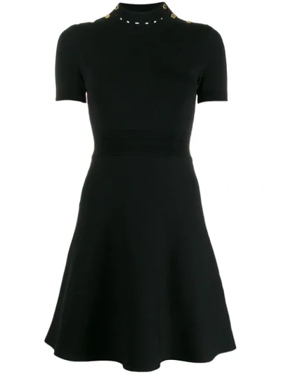 Shop Sandro Short-sleeved Knit Dress In Black