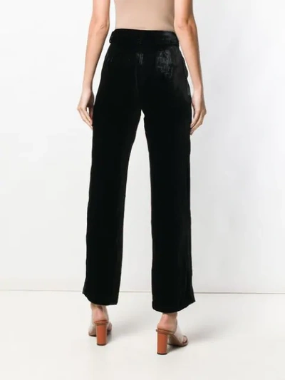 Shop Mes Demoiselles Straight Trousers In Black