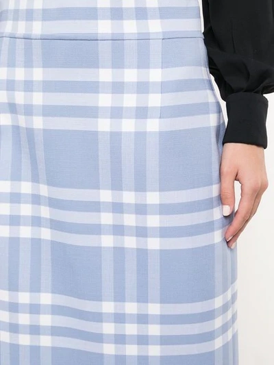 Shop Oscar De La Renta Checked Pencil Skirt In Black