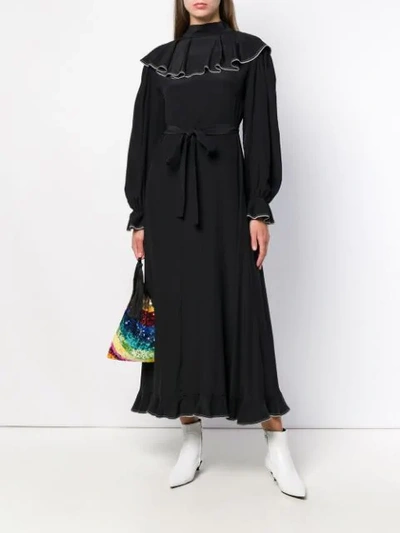 Shop Sonia Rykiel Belted Midi Dress - Black