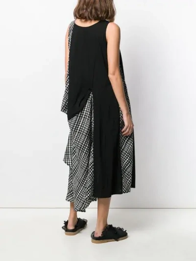 Shop Yohji Yamamoto Patchwork A-line Dress In Black