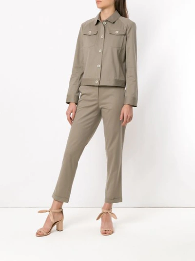Shop Andrea Marques Straight Trousers - Green