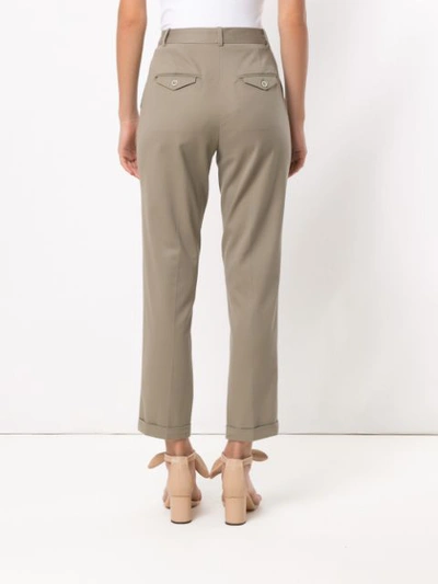 Shop Andrea Marques Straight Trousers - Green