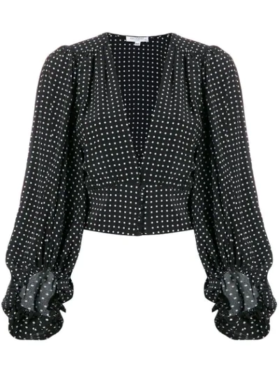 Shop Equipment Silk Polka Dot Blouse - Black