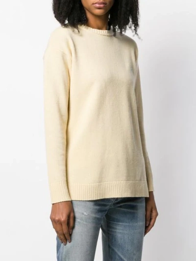 Shop Loewe Embroidered Logo Sweater In Yellow