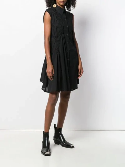 Shop Ann Demeulemeester Asymmetric Shirt Dress - Black