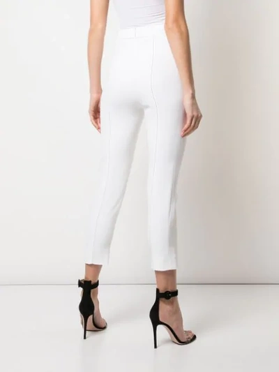 Shop Cushnie Cropped-hose Mit Hohem Bund - Weiss In White