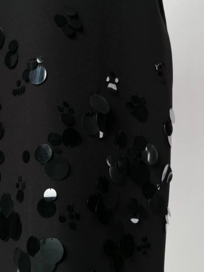 Shop Msgm Oversized Sequin Dress In Black