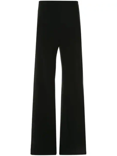 Shop Rosetta Getty Bias Flared Trousers In Black