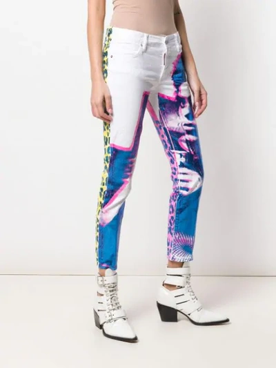 Shop Dsquared2 Printed Skinny Jeans In White