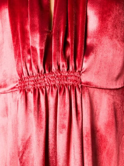 Shop Red Valentino Velvet Midi Dress In Red