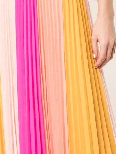 Shop Amur Long Pleated Skirt In Multicolour