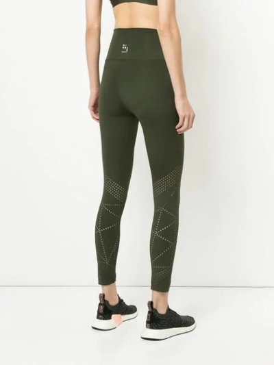 Shop Nimble Activewear Slim Perforated Leggings - Green