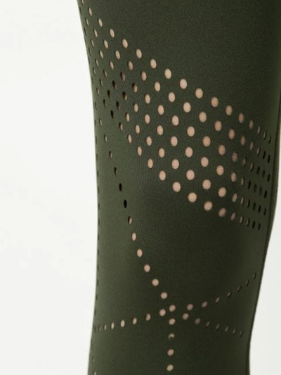 Shop Nimble Activewear Slim Perforated Leggings - Green