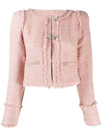 Shop Pinko Tweed Jacket In Pink