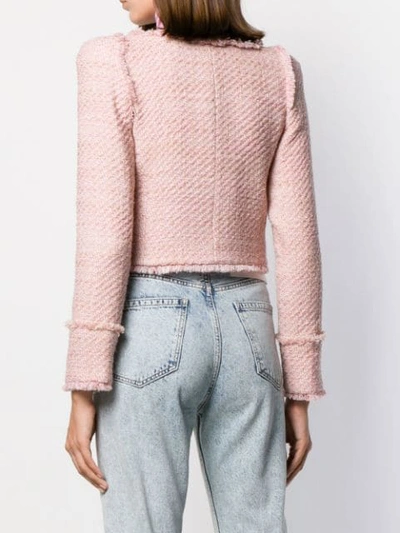Shop Pinko Tweed Jacket In Pink
