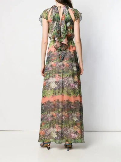 Shop Ailanto Floral Print Maxi Dress In Orange