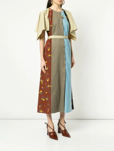 Shop Anna October Patchwork Shirt Dress - Multicolour