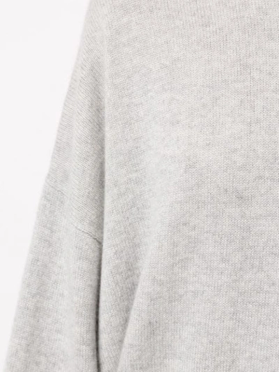 Shop Bassike Oversized Knit Jumper In Grey