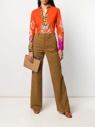 ETRO CONTRAST PRINT SHIRT 