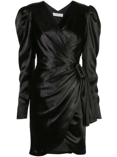 Shop Altuzarra Annette Asymmetric Draped Dress In Black