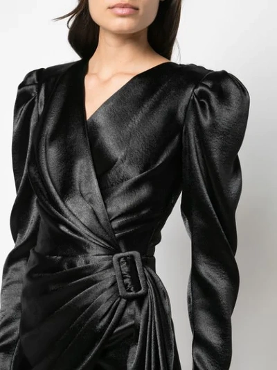 Shop Altuzarra Annette Asymmetric Draped Dress In Black