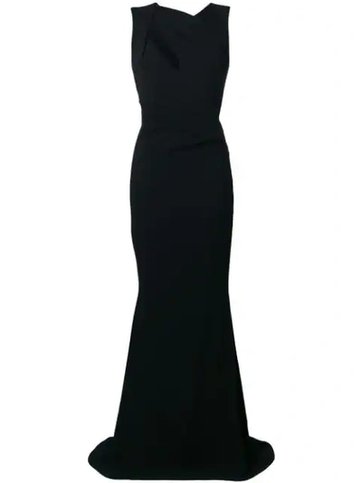 Shop Talbot Runhof Cut-out Detail Evening Dress In Black