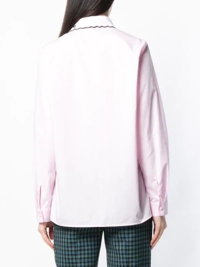 Shop Vivetta Asymmetric Placket Shirt - Pink