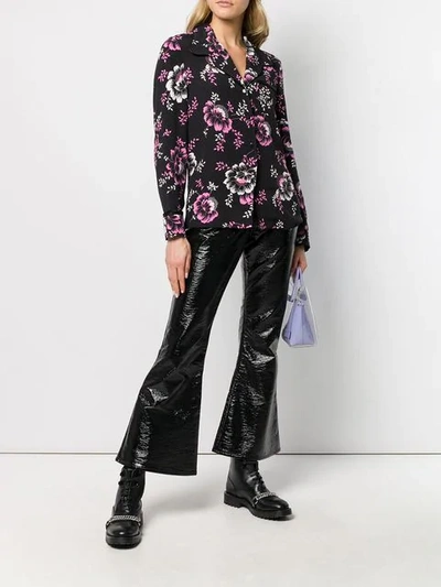 Mcq By Alexander Mcqueen Floral Print Lounge Shirt In Black