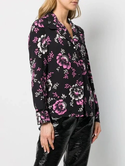 Mcq By Alexander Mcqueen Floral Print Lounge Shirt In Black