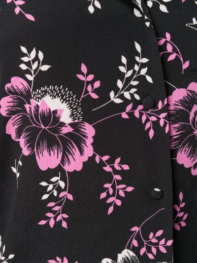 Mcq By Alexander Mcqueen Floral Print Lounge Shirt In Black